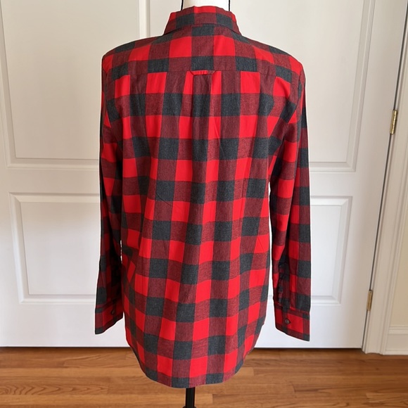Banana Republic red / charcoal check flannel shirt - Picture 6 of 11